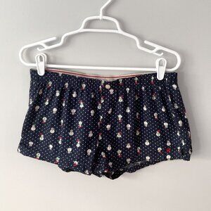 🔴 2+/$15 sale | Aerie Pajama Shorts Navy Holiday Snowmen